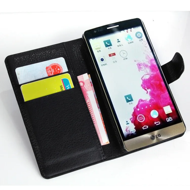 1 шт./лот Роскошный кошелек кожаный чехол флип для Lg G3 мини D722 D725 D728 D724 сумка с