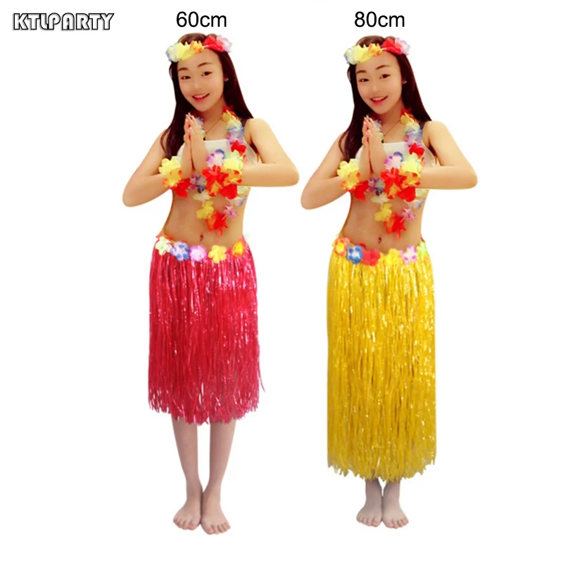 Юбка Гавайская женская из пластиковых волокон 60/80 см|beach women|beach girlbeach party dress |