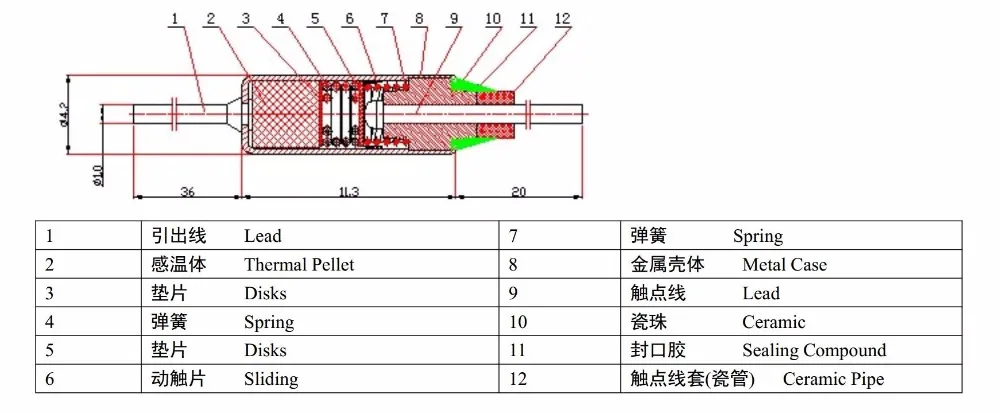 10 шт. мини электрический нагреватель предохранитель Тепловые Предохранители 250 в 10 А контроль температуры отрезания 120/240 градусов 15A 240 градусов