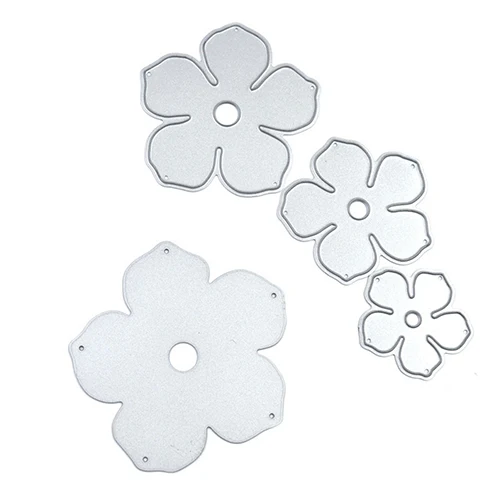 4 шт. Металлические Цветы DIY Резки Умирает Высечки Трафарет Декоративные