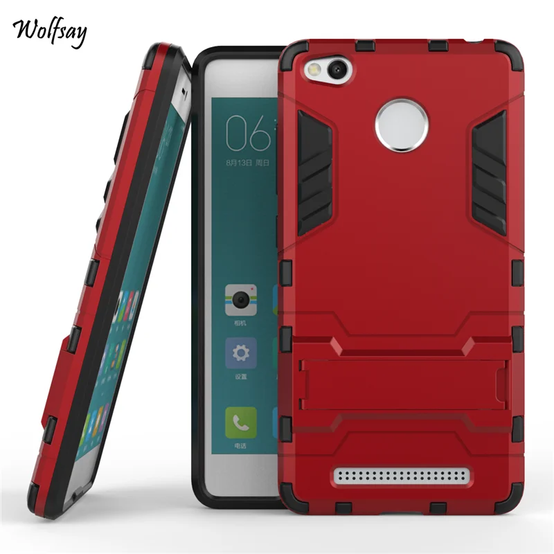 Чехол для Xiaomi Redmi 3S ударопрочный резиновый ЖЕСТКИЙ чехол телефона из