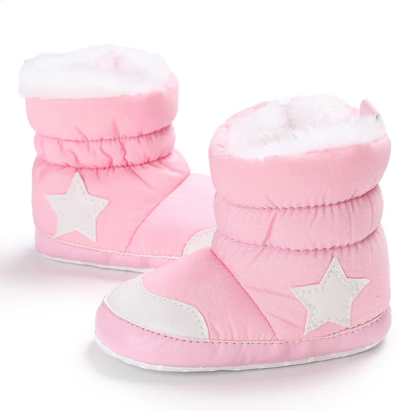

Winter men and women baby high help warm snow boots non-slip baby toddler shoes