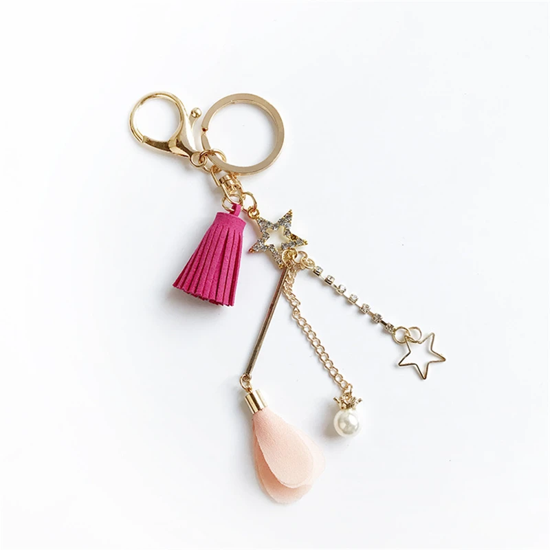 Doreen Box Star Charms брелок золотого цвета с искусственным жемчугом и цветами подвеской