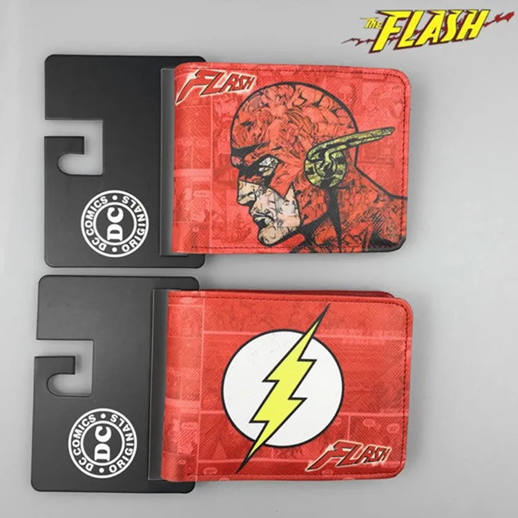 Комиксы Лига Справедливости супергерой флэш Аниме Короткие Кошельки с