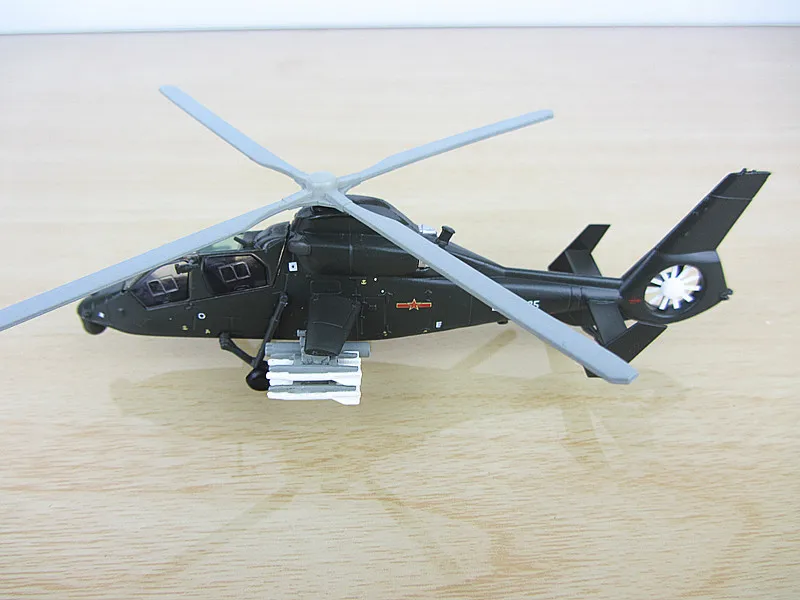 1/100 масштаб военная модель игрушки WZ-19 черный ураган атака вертолет литой металлический самолет модель игрушка для коллекции, подарок, дети