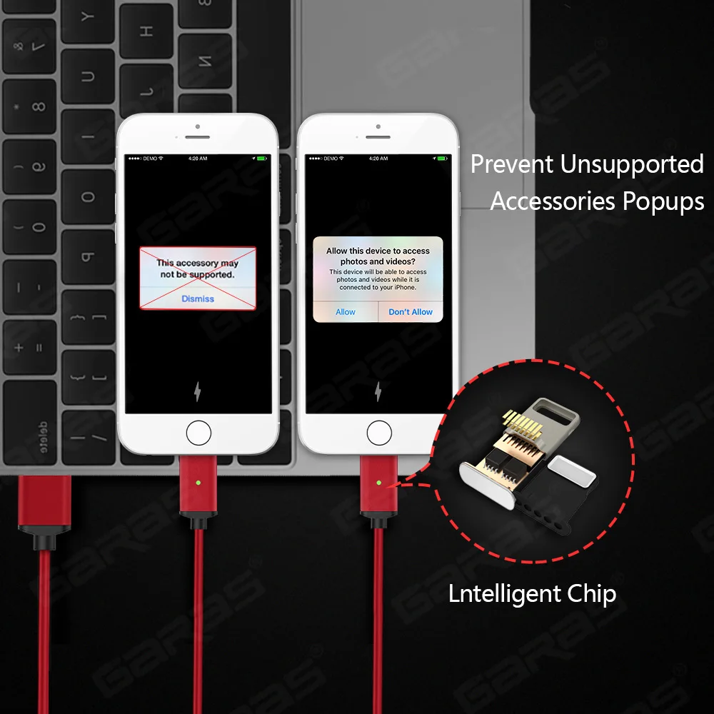 Магнитный кабель Garas Micro USB/Type C адаптер штекер для мобильного телефона быстрой