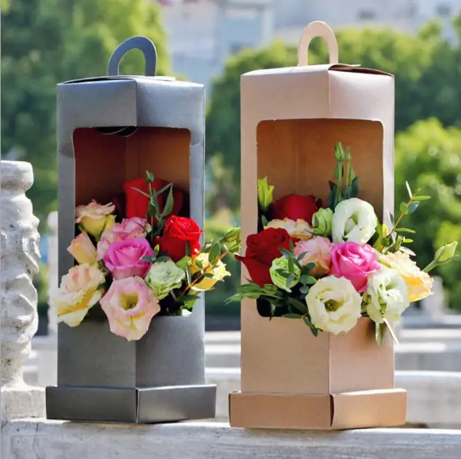 5 шт. Маяк Портативный цветок бумажная коробка черный и коричневый складной