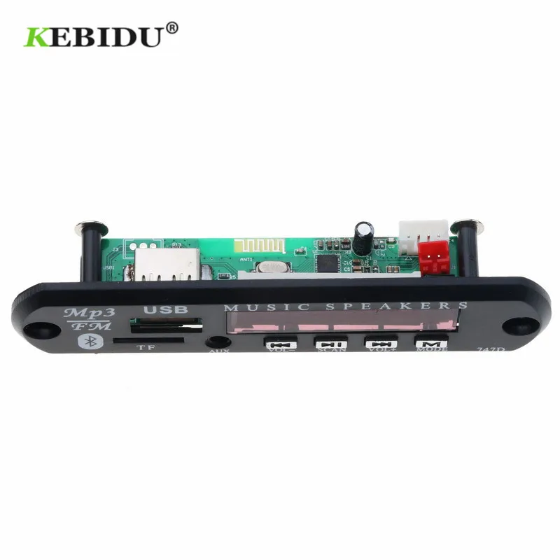 Плата декодера kebidu MP3 WMA 5 В 12 Автомобильный USB Bluetooth аудио модуль FM Aux радио с