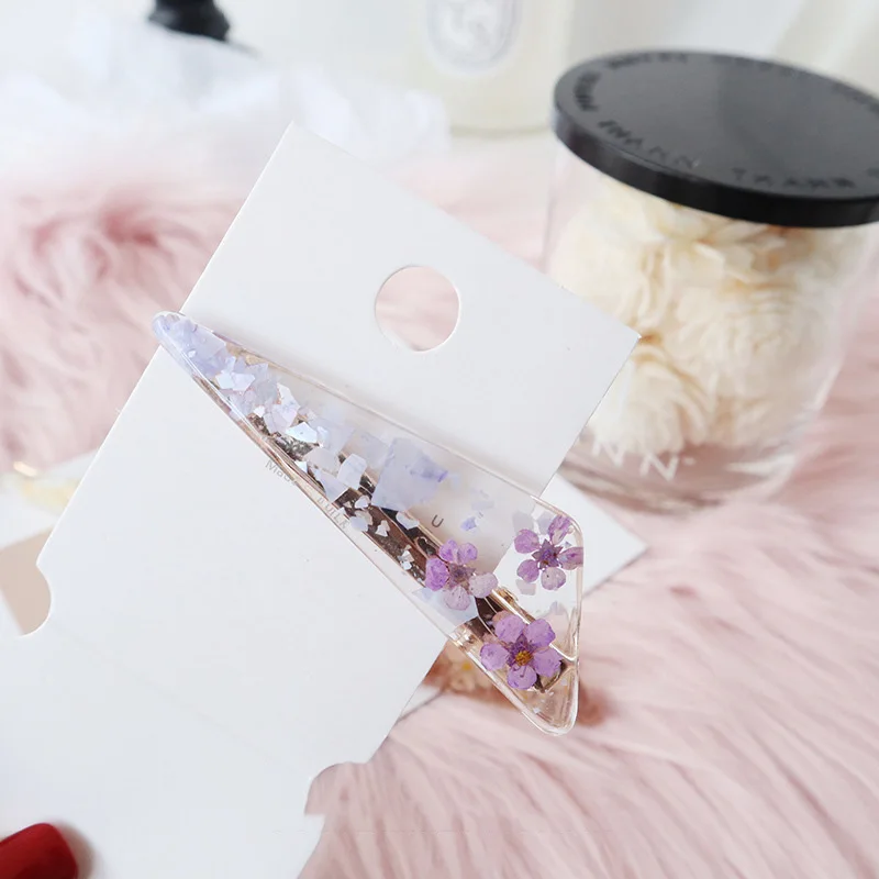 purple 1 шт. модные полимерные блестящие Цветочные заколки для девочек геометрические прозрачные заколки для волос Инструменты для укладки волос Прямая поставка - Цвет: purple