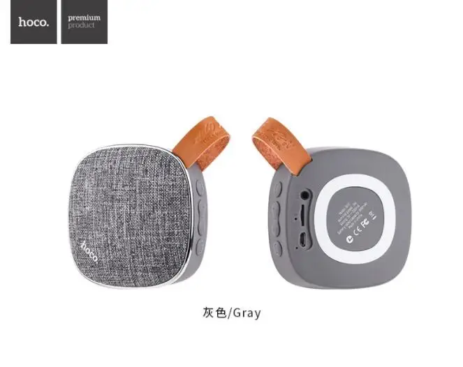 HOCO BS9 Портативный Открытый Беспроводной автомобильный Bluetooth динамик спортивный динамик для IPhone Xiaomi samsung MP4 с TF Аудио плеер Музыка - Цвет: Gray