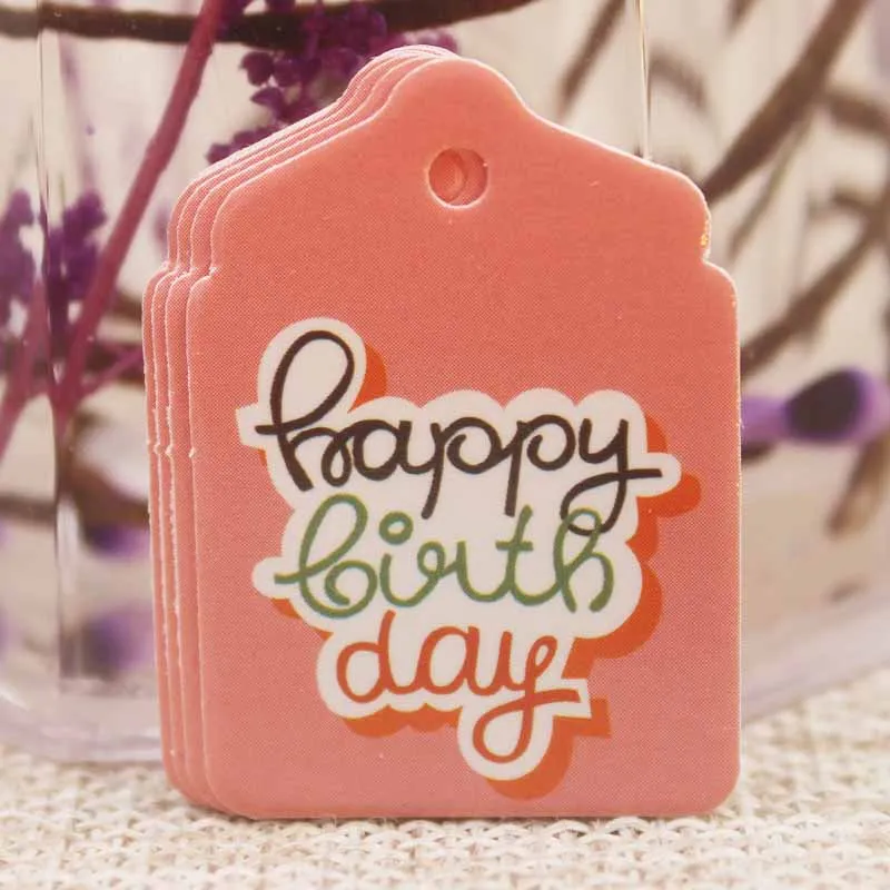 Feiluan200pcs Новое поступление украшение серии с днем рождения подарки тег для