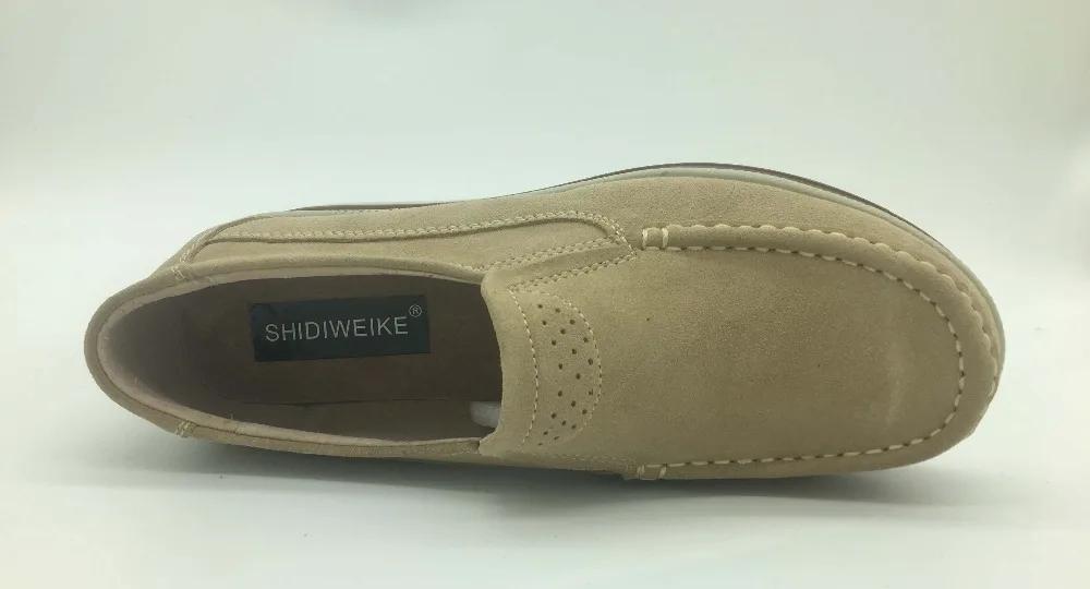 SHIDIWEIKE/Осенняя женская обувь на плоской подошве Обувь толстой платформе Кожаная