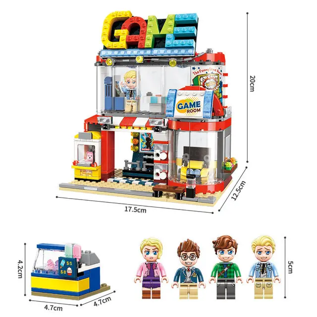 Развивающие совместимые строительные блоки Legoings городской серии школьный