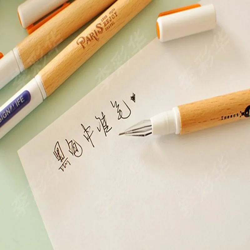 4 шт. Languo старинная железная башня деревянная гелевая ручка школьная учебная