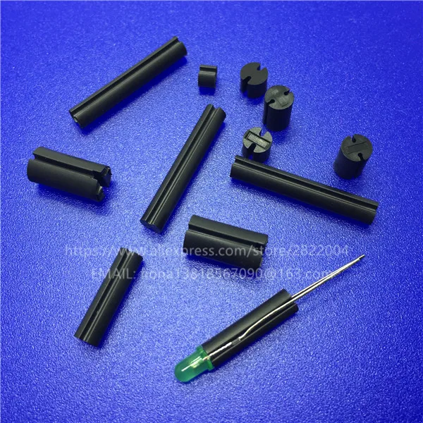 Dia.5mm L = 11 ~ 24 черный пластиковый держатель светодиода led противостояние двойные