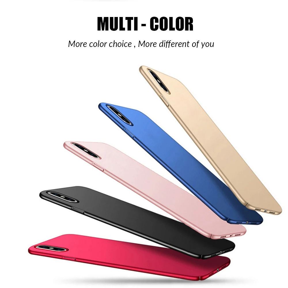 Ультратонкий чехол для iPhone X XS 11 Pro Max XR тонкий матовый 360 полный ПК жесткие чехлы |