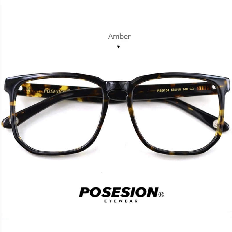 PS5104 C04 POSESION, оптические очки, оправа для мужчин и женщин, Ретро стиль, компьютерные очки для глаз, оправа для очков, прозрачные линзы, мужские и женские очки PS5104 - Цвет оправы: PS5104 C04