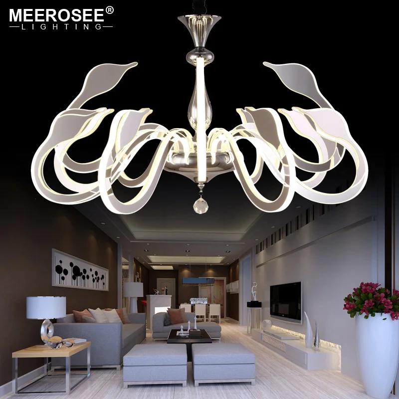 Современный Лебедь Светодиодный Люстра Освещение Подвесная лампа люстры для