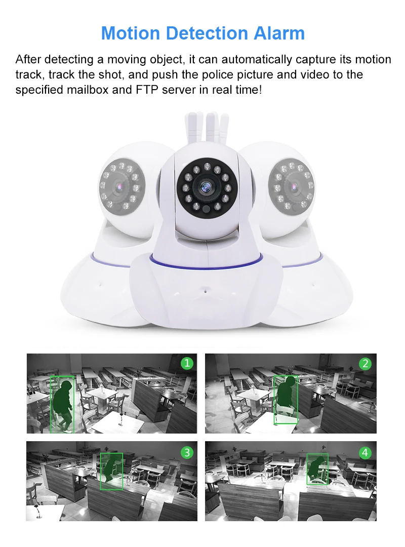 Беспроводная IP камера видеонаблюдения с ночным видением 1080P|Камеры