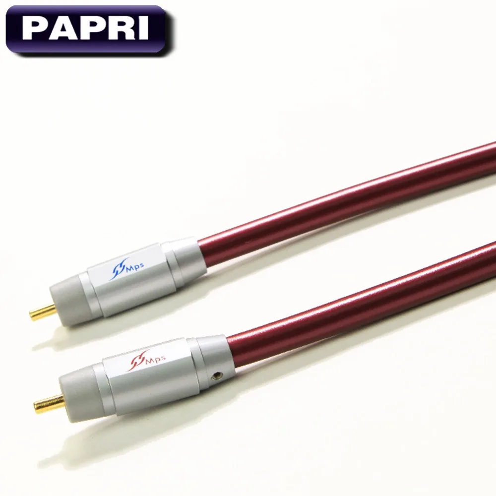 

PAPRI MPS M-880G 99.99997% OCC Silver Plated Cable 24K Gold Plated Plugs Connector HiFi For Audio Wire DIY