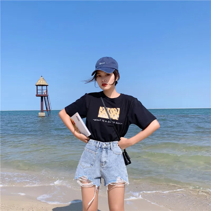 S-XL 2019 летний корейский шикарный стиль с карманами и высокой посадкой Шорты