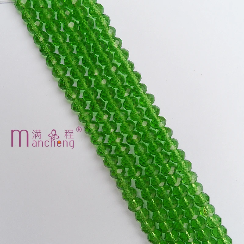 

Facet oval 8MM (8x6) Green crystal Glass beads Highly clear transparent green czech crystal bead Making DIY bracelet(70-72beads)
