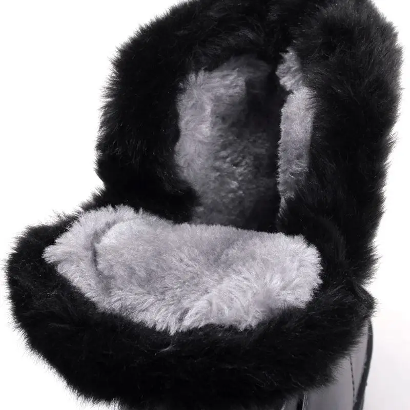 Женские зимние ботинки на платформе белые черные или водонепроницаемые