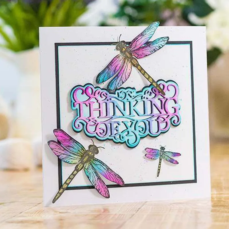 Металлические Вырубные штампы AddyCraft вырезанная форма с надписью Думай о тебя нож