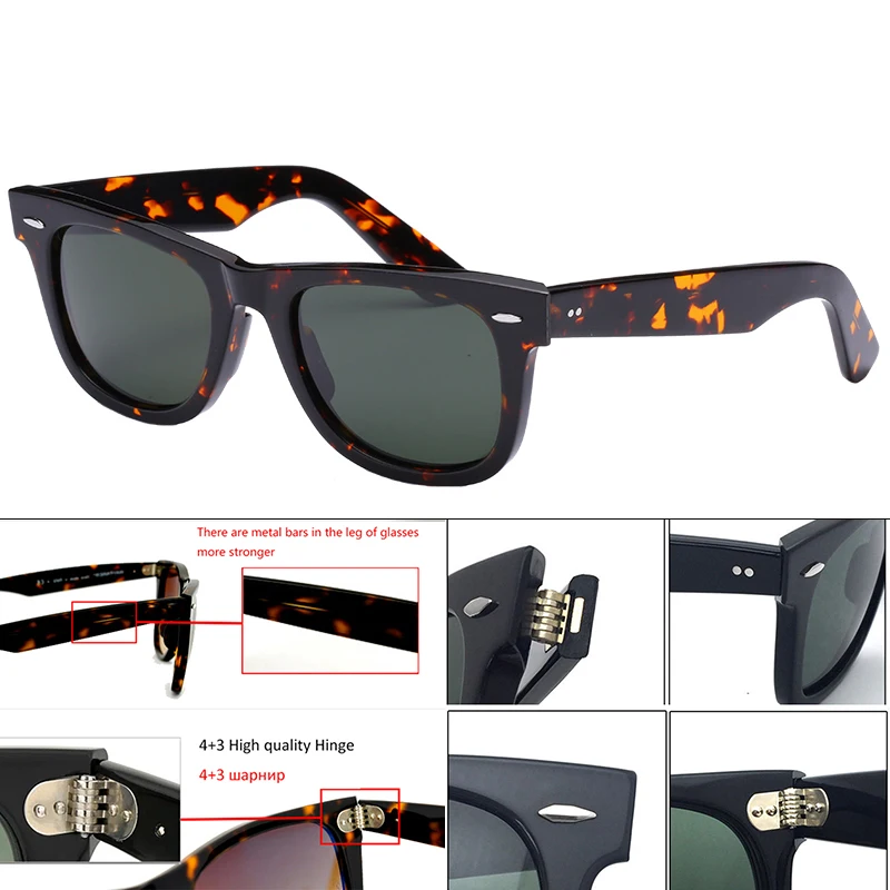 Real Glass lens retro sunglasses women men Acetate frame Brand Design women men sunglasses Goggles Female Square Oculos eyewear