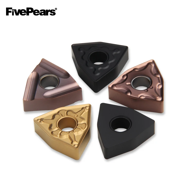 FivePears 10 шт. WNMG080404/08 12 MS км TM вставки карбида резец для наружной обточки ЧПУ токарные станки