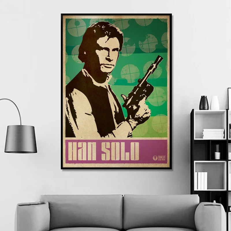 Kylo Ren Звездные войны поп-арт минимализм Винтажный Фильм плакат домашний Декор настенный Декор стены Искусство холст печать