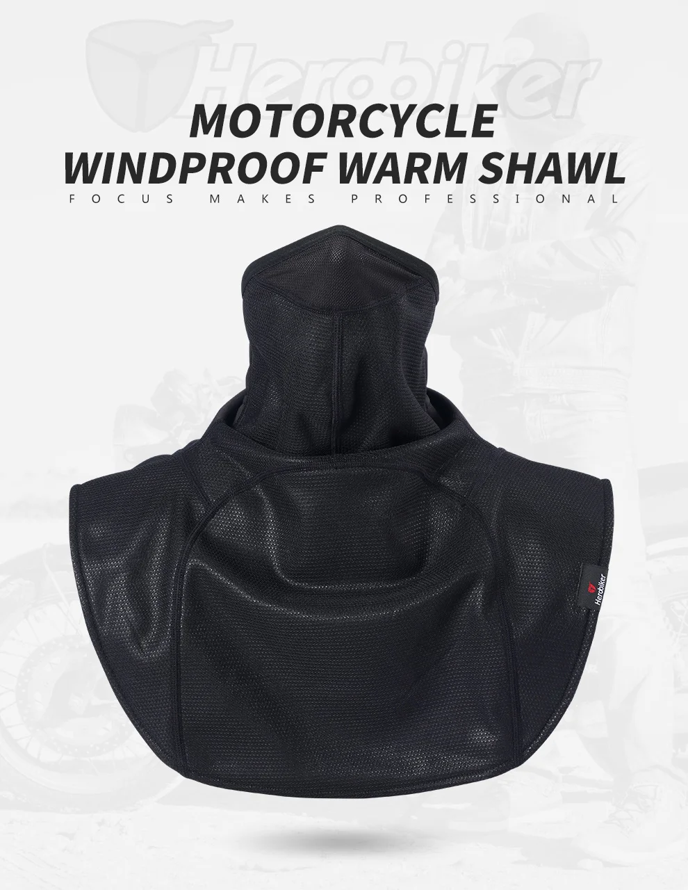 HEROBIKER мото Балаклава мотоциклетная маска для лица велосипедный шейный платок плащ ветрозащитная Зимняя Термальная флисовая велосипедная маска мото шарф
