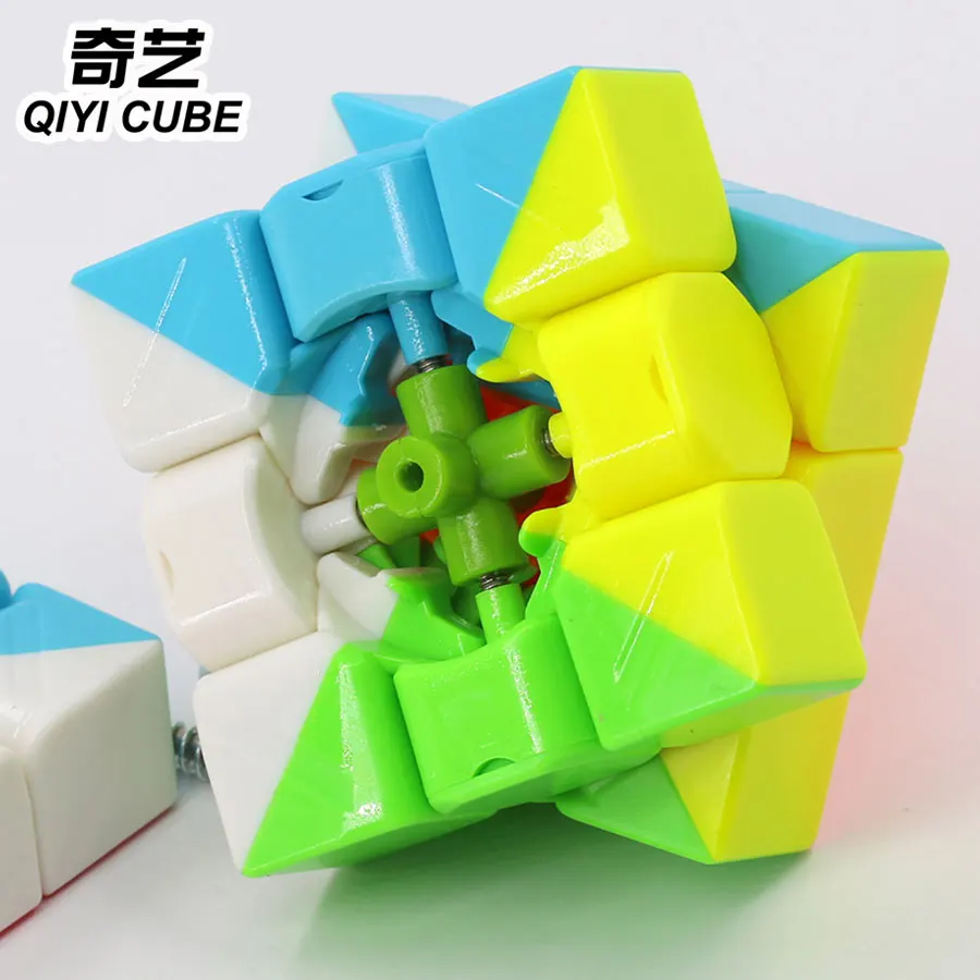 Головоломка, магический куб QiYi Warrior W 3x3x3 3*3*3 333, скоростной кубик, без наклеек, профессиональный, красочный, легко скручивающийся, развивающие, Логические игрушки