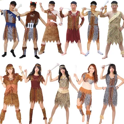 Костюмы на Хэллоуин для мужчин и женщин костюм в Африканском этническом стиле с