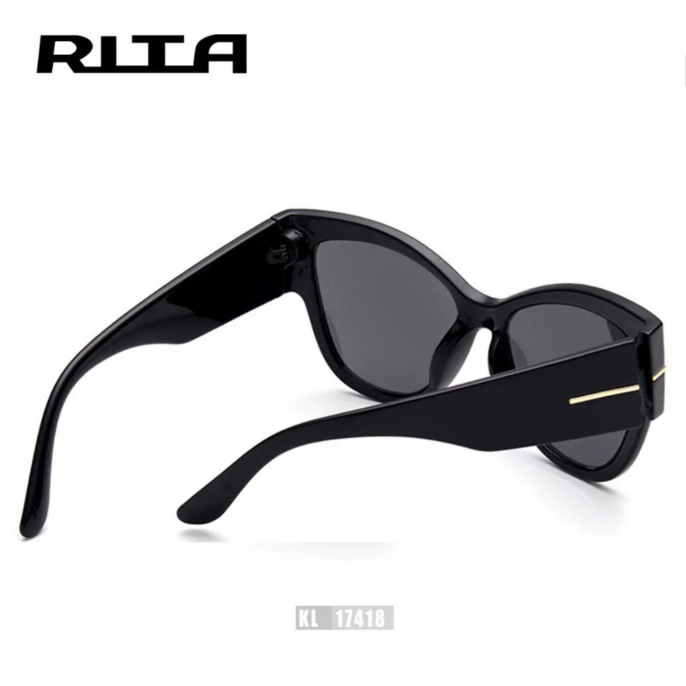Рита Моды Старинные Негабаритных Cat Eye Солнцезащитные Очки Женщины Марка
