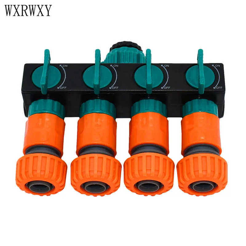 Wxrwxy садовый кран 4 полосный делитель воды 3/4 шланг соединитель для 20 мм водяного