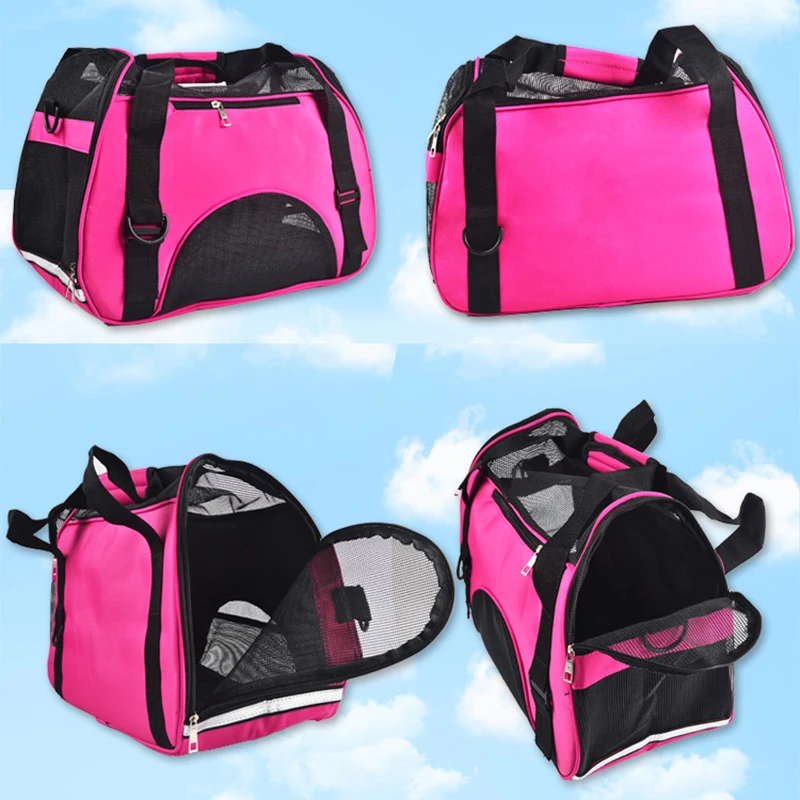 Переноска для собак кошек дышащая Полиэстеровая 600D цветная сумка на одно плечо