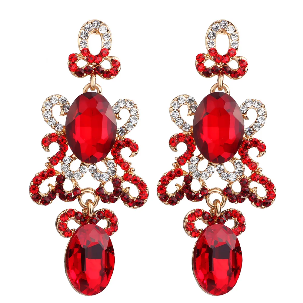 Женские длинные висячие серьги FARLENA 9 цветов с кристаллами роскошные свадебные на