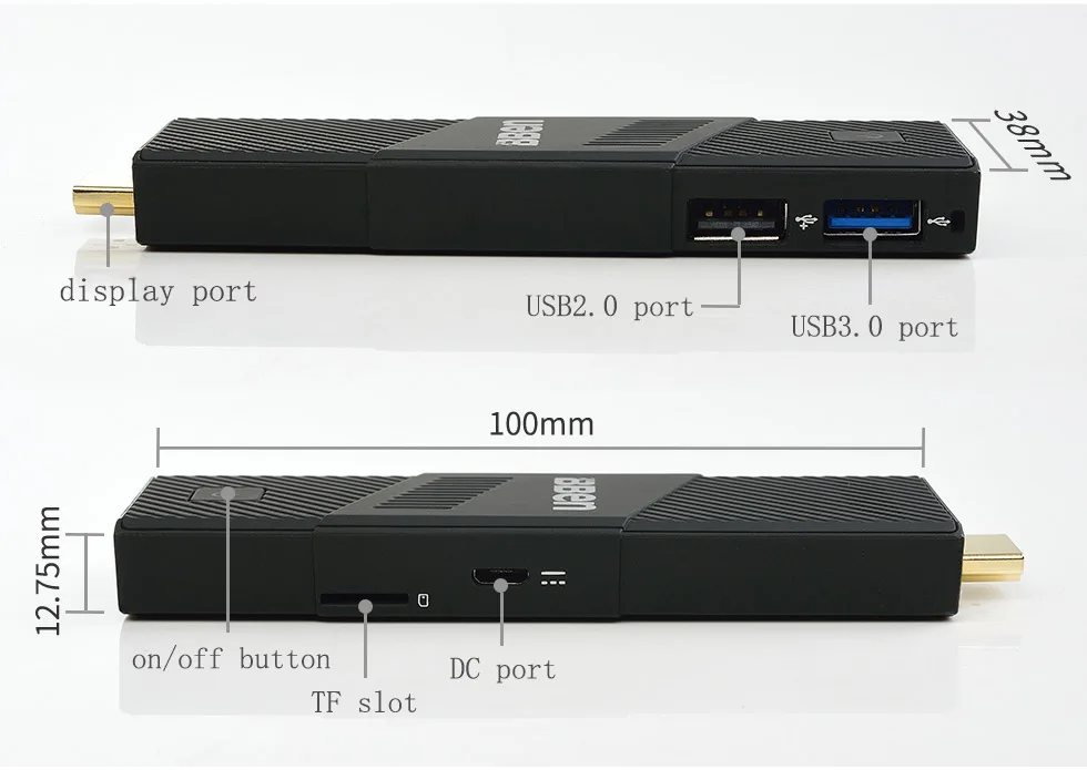 Bben мини Компьютер палка встроенный вентилятор с cherry trail z8350 процессор 4 ГБ/64 ГБ, 2 ГБ/32 Гб Поддержка двухдиапазонный Wi-Fi bluetooth