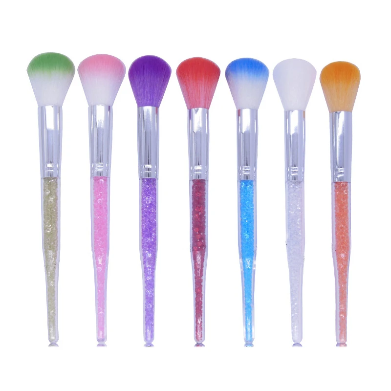 Одноцветная Кисть для макияжа стразы ручка розовый синий красный белый цвет