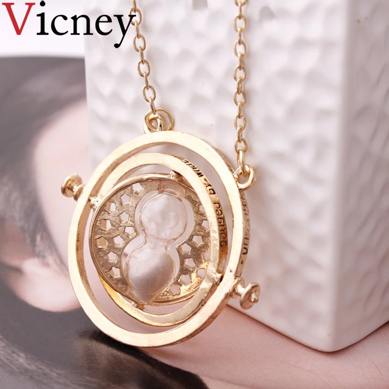 Vicney преобразователь времени подвеска в виде песочных часов ожерелье винтажное