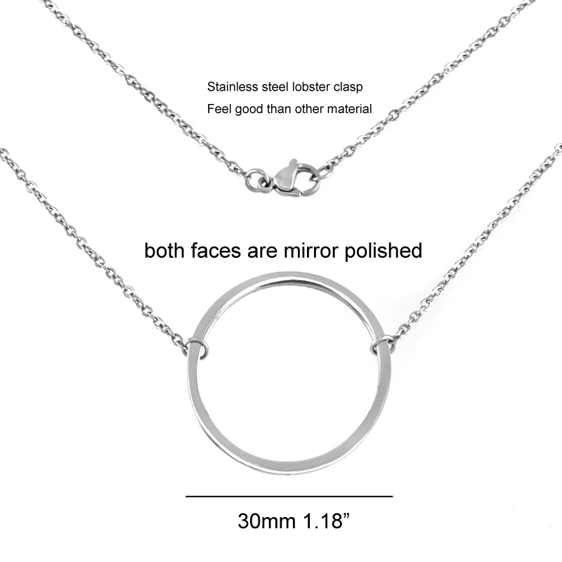 Мини-пончик для женщин ожерелье ювелирные изделия нержавеющей стали charms модное
