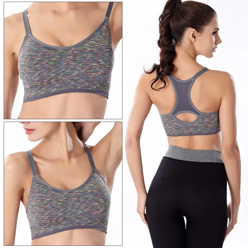 Vbiger Women Adjustable Shakeproof Sports Bra Wireless Gym Fitness Yoga Running Racerback Bras Vest Underwear S/M/L | Спорт и