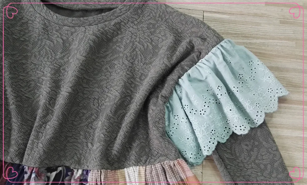 Осенне-зимняя Оригинальная дизайнерская футболка для женщин Harajuku tumblr, топы, футболка с кружевом, женский свободный топ с круглым вырезом, Femme Y03613