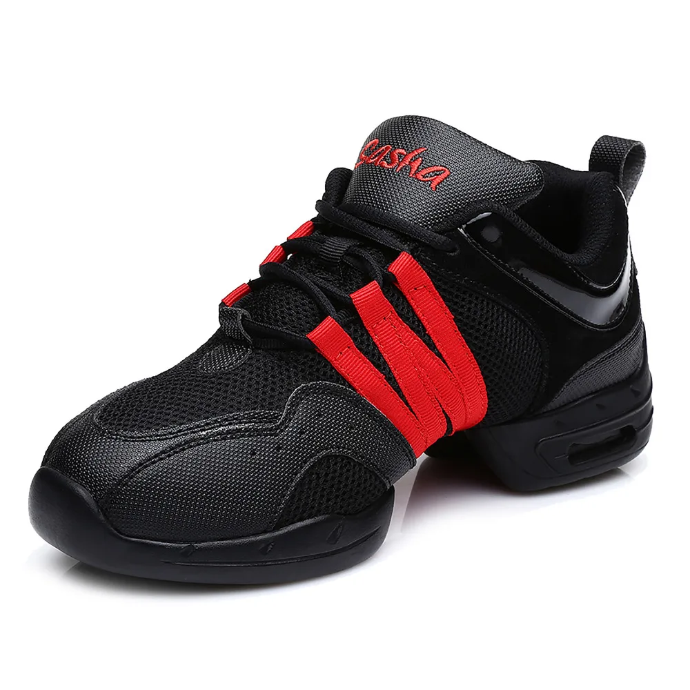 HROYL Modern Jazz Dance Shoes Sneakers for Women Soft Outsole Breath Girls Practice ballroom dance shoes Non-Slip
