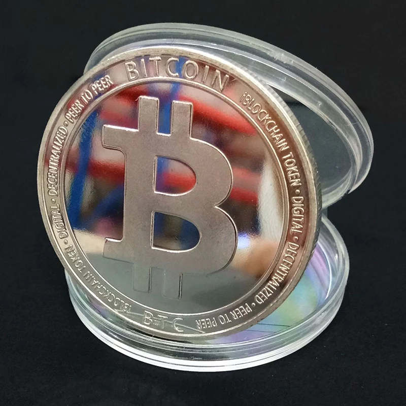 Стиль физический Биткоин металлический Бит монета BTC чехол отличный подарок имитация памятной арт-коллекция монет BTC медаль