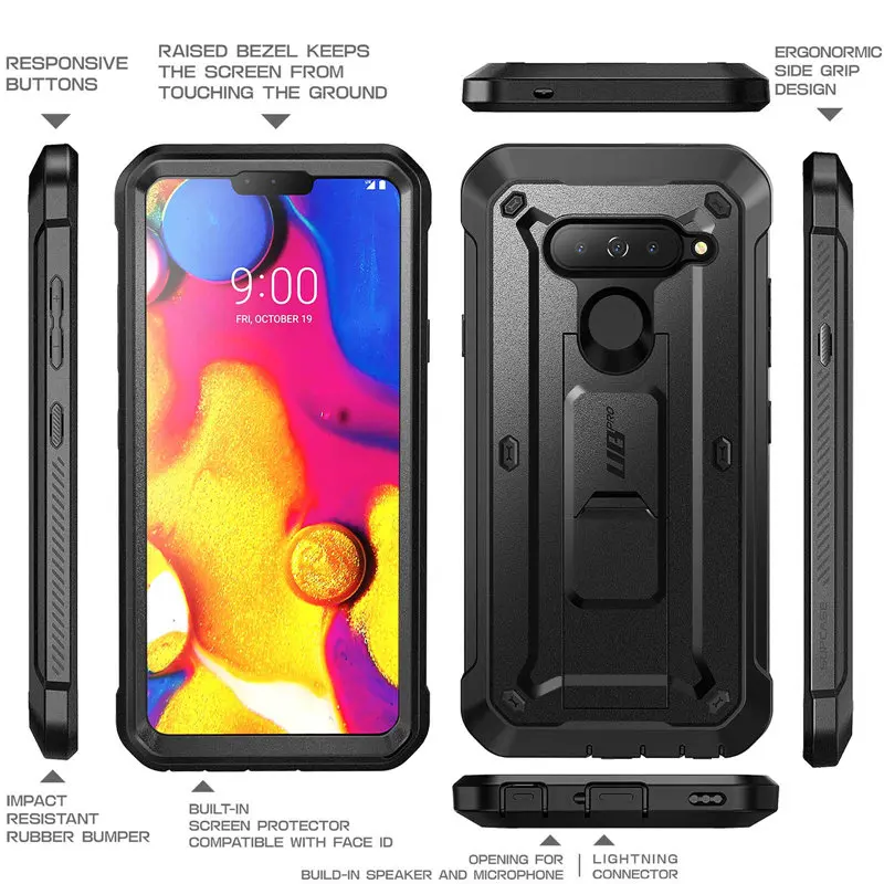 SUP чехол для LG V40 ThinQ V40 чехол UB Pro сверхмощный полноразмерный корпус прочная кобура крышка со встроенной защитой экрана и подставкой