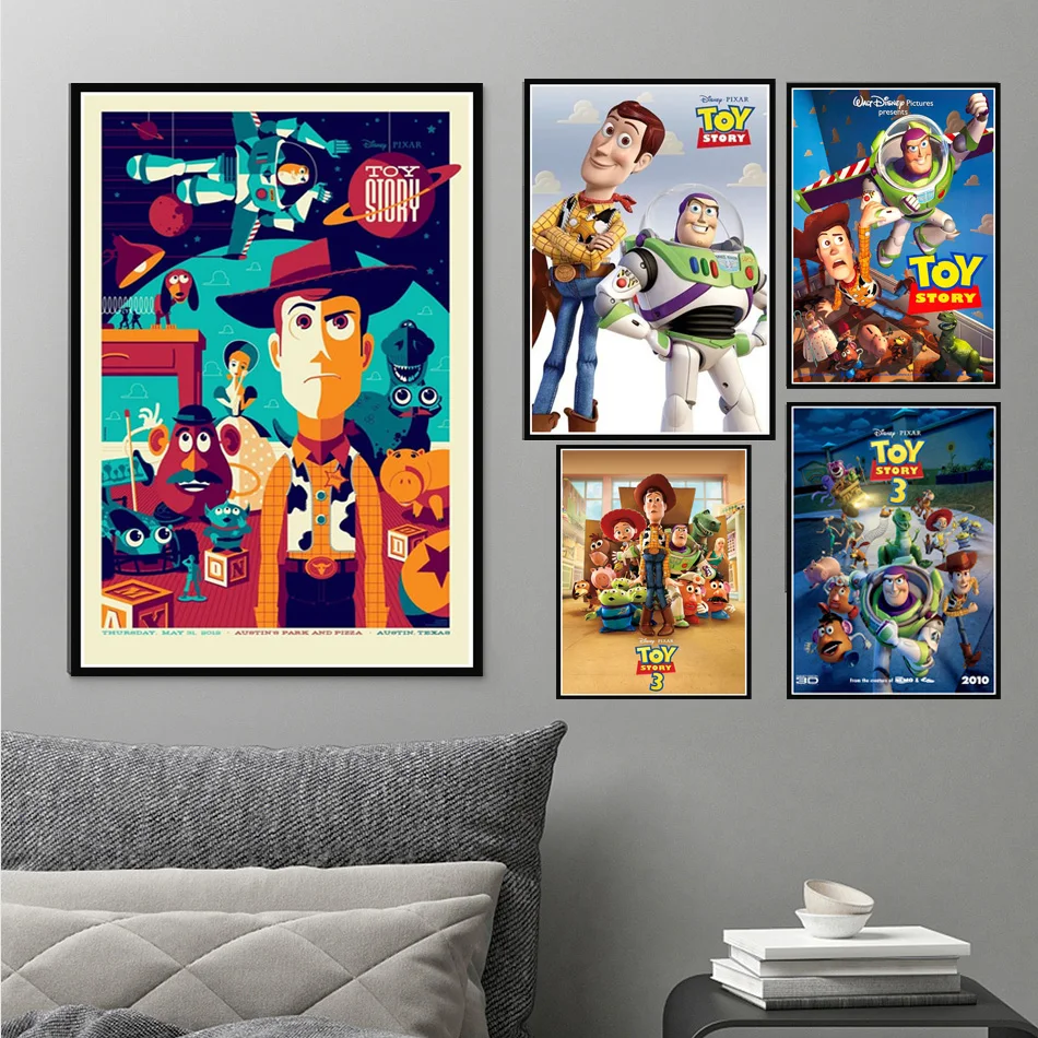 Posters and Prints Toy Story 4 Movie Poster Wall Art Picture Canvas Painting for Room Home Decor