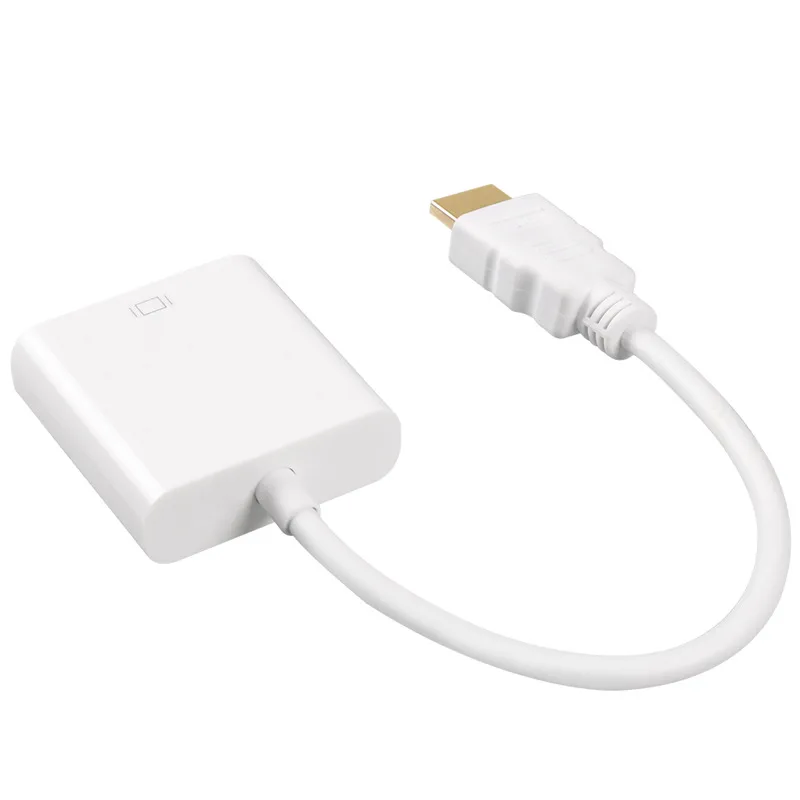 Amkle HDMI к VGA Кабель-адаптер HDMI VGA Кабель-конвертер Поддержка 1080P с аудио кабелем для HDTV XBOX PS3 PS4 ноутбука ТВ коробка - Цвет: no audio no power