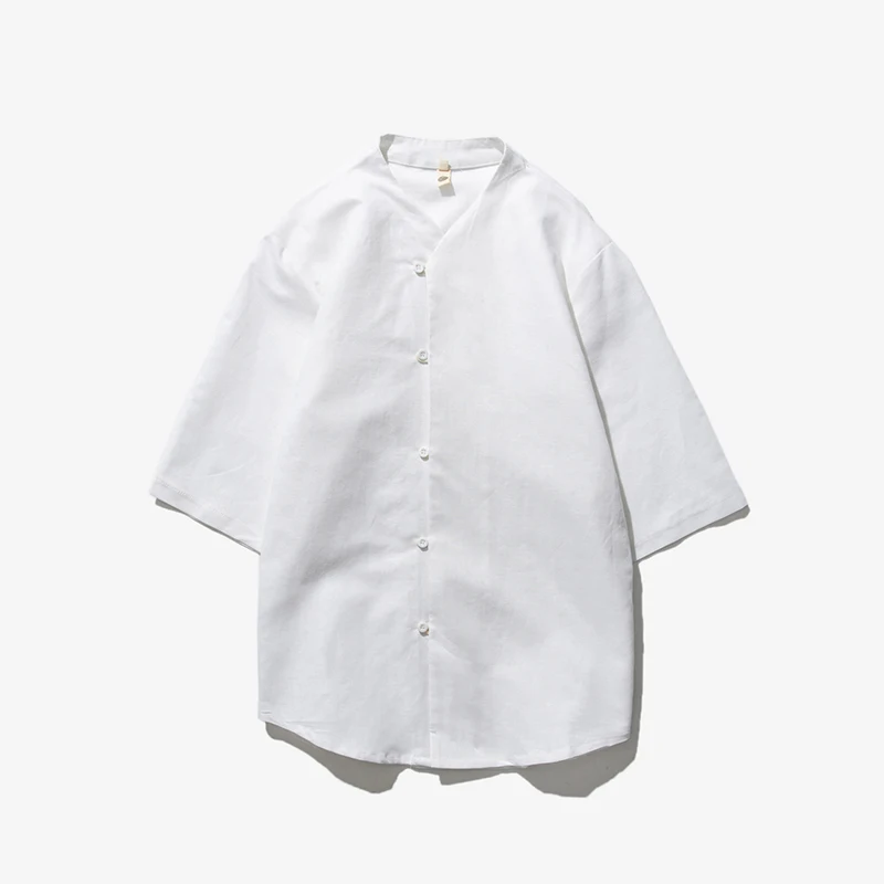 FUODRAO летняя хлопковая льняная рубашка Мужская дышащая уличная Camisa Masculina в